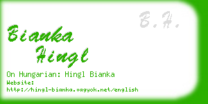 bianka hingl business card